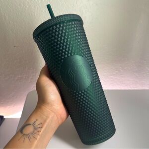Matte Forest Green Starbucks Studded Tumbler